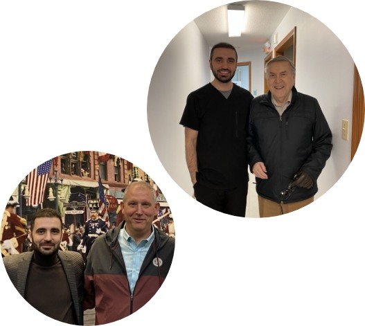 Collage featuring former and current Concord dentists at Charm Smile Dental