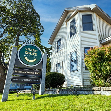 Outside view of Charm Smile Dental office in Concord